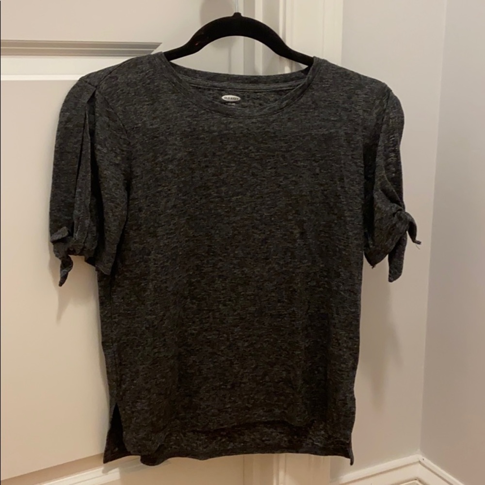 grey cold shoulder top